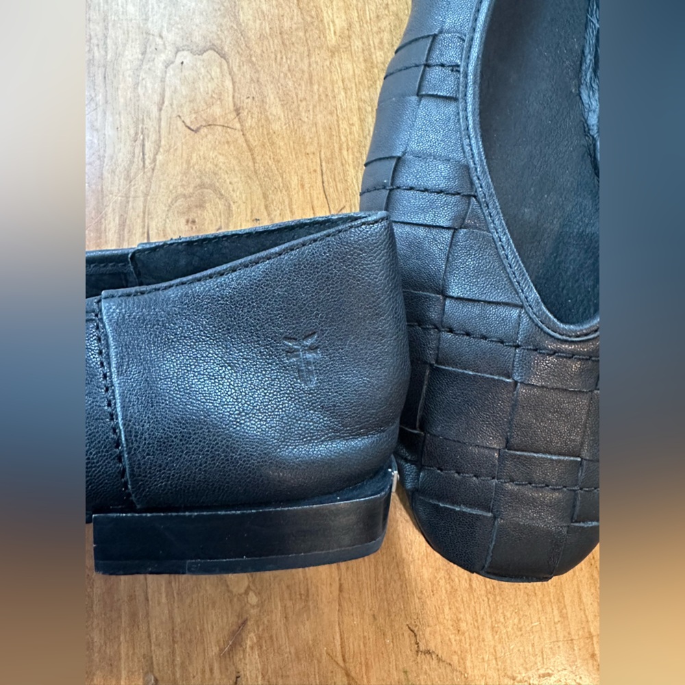 Frye Claire Woven Leather Ballet Flats in black size 9 - Picture 8 of 10